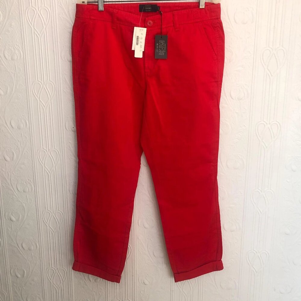 NWT (New with tags) J. Crew red chino 7/8 pants size 30 tall